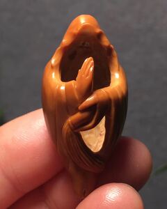 橄榄核无相佛文玩手工核雕单颗挂坠钥匙链镂空老料手串配饰包邮