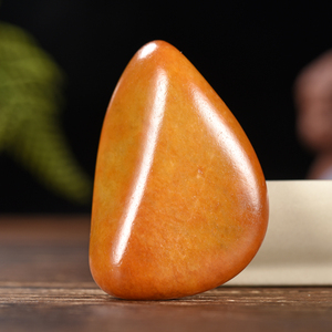 000人付款淘宝聚友堂王伟玉雕天然新疆和田玉籽料黄沁独籽水滴型原石