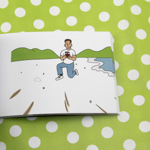 创意手翻书挖洞翻页动画书 七夕翻页书浪漫求婚情人节diy圣诞礼物