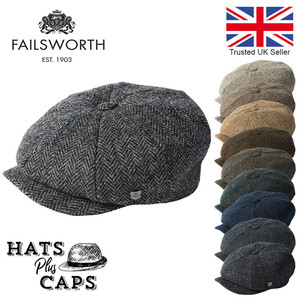 英国进口failsworth哈里斯羊毛花呢复古时尚报童帽男女休闲八角帽
