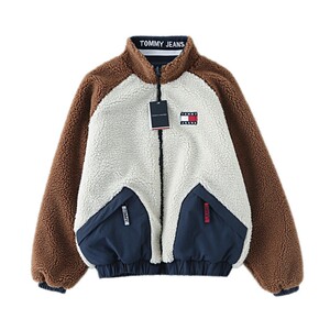 kith 联名汤米 tommy 22fw 双面穿羊羔绒摇粒绒 男女拼色夹克外套