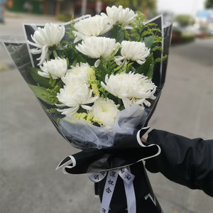 丧事花篮鲜花花圈菊花花篮葬礼送花花圈吊唁白事花篮vip张小佩31