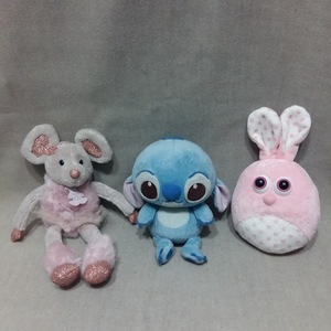 DB15 毛绒玩具 粉色名媛老鼠 蓝色外星人 圆球兔子公仔沙包一只价