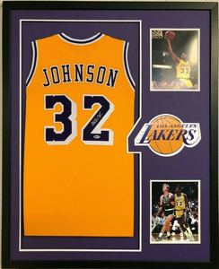 nba 篮球 洛杉矶湖人 魔术师 约翰逊 亲笔签名球衣 国际认证