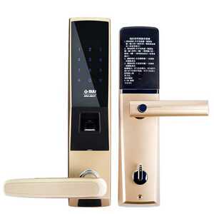 guli固力指纹锁智能锁家用密码钥匙锁防盗门密码锁电子门锁wj8d00