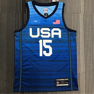 usa美国队 2021年 蓝色球衣 布克杜兰特塔图姆利拉德比尔拉文