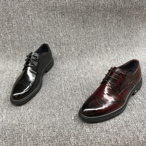 00crownshoe淘宝crown/皇冠布洛克男鞋英伦休闲鞋男商务休闲皮鞋男