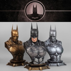 P1S同款1/3蝙蝠侠阿甘骑士BATMAN彩色胸像摆件礼物可换头仿铜雕像