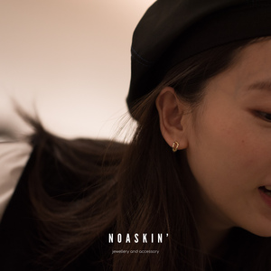 noaskin】私物定制~ankh安卡环埃及925纯银镀14k金耳环女耳饰x