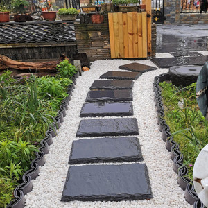 天然青石板汀步户外院子花园脚踏铺路石园林草坪踏步垫脚庭院地砖