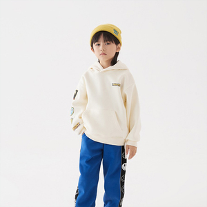 林淼中性童装大图案卡通超酷印花加绒卫衣冬季新款版型休闲宽松