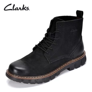Clarks其乐男鞋冬季新款真皮时尚马丁靴防滑耐磨系带沙漠鞋男短靴
