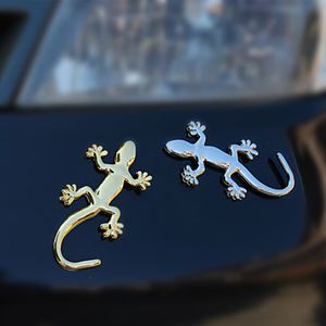 加厚实心金属壁虎车贴尾标装饰3d立体贴纸个性创意汽车身改装用品