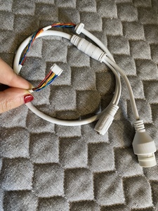 海康威视摄像头原装网络尾线 6孔6心 非poe网络尾线 带插口端子