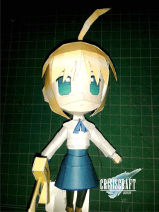 801室】saber 裙装q版 fate stay night命运长夜 纸模型 diy手办