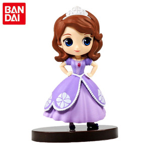 万代qposket迷你水晶公主可爱公仔2迪士尼人偶苏菲亚玩具35816b盒