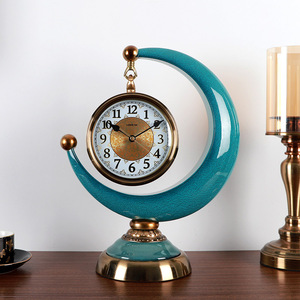 时尚客厅座钟高端大气家用复古台式钟表创意欧式台钟装饰美式摆钟