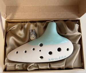 日本正版周边 宫崎骏 龙猫 10周年限定 山野乐器陶笛土笛稀有绝版