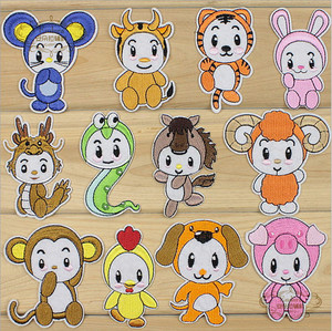 12生肖动物布贴