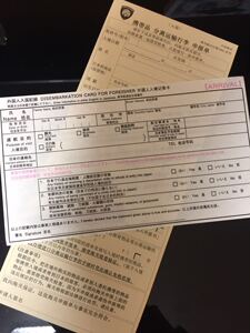 原版 日本入境卡 日本海关申报表 提供代填服务 赴日必备!