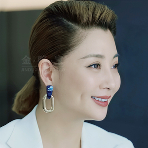 殷桃林睿同款耳环耳钉耳饰2022年新款适合圆脸女夏款正高级感青春