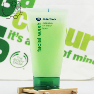 正品boots小黄瓜清爽洁面胶洗面奶150ml温和深层清洁去油收毛孔