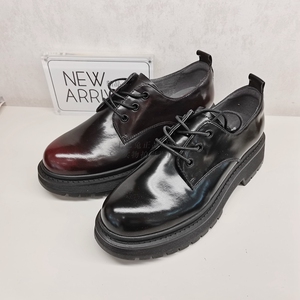 bata/巴塔2021秋女鞋国内正品代购英伦风厚底休闲牛皮鞋单鞋wne05