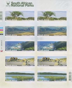 南非2018年南非的国家公园/风光不干胶邮票小版张(含2套票)