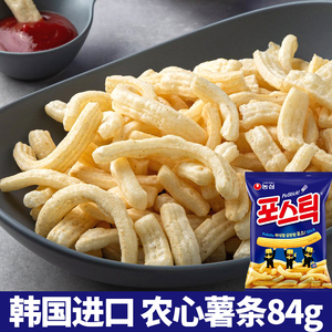 农心薯条84g袋装韩国进口原味土豆条马铃薯膨化办公休闲小零食品