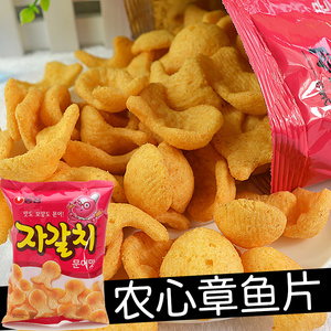 韩国进口食品韩国零食膨化零食农心章鱼片90g章鱼形虾条脆