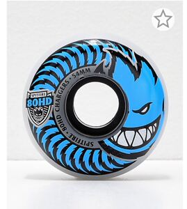 美国制造spitfire蓝色小火人54mm 80hd新手专业动作双翘滑板轮子