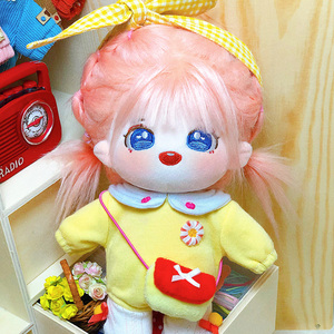 现货20厘米明星玩偶可爱人形棉花娃娃毛绒公仔玩具不含衣服无属性