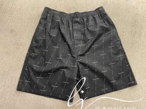 balenciaga/巴黎世家 2021ss满logo雨滴印花男女短裤五分裤休闲裤