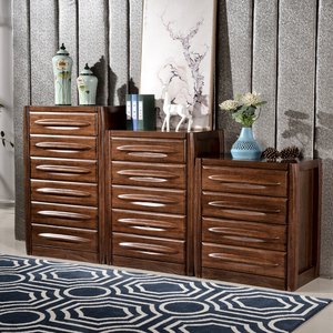 欣雅图家居旗舰店天猫北美黑胡桃木斗柜意式实木七斗柜原木抽屉柜