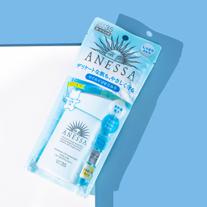 资生堂 安耐晒婴儿童宝宝防晒霜乳安热沙蓝瓶spf35敏感肌60ml