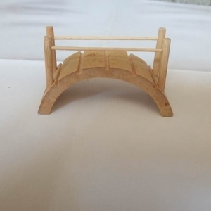 民艺坊22日式仿古迷你拱桥模型枯山水沙盘组件禅意沙盘配件小竹桥