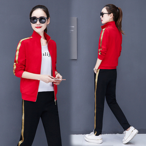 2019新款361运动服套装女秋季韩版大码纯棉件套乔丹品牌休闲女装