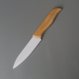 次品处理刀4英寸竹柄镜面陶瓷刀水果刀