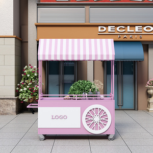 欧式铁艺花车车地摊车集市移动售货车手推车商场户外摆摊位网红