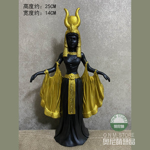 包邮家居树脂埃及翅膀女神伊西斯生命之神像摆件艾西斯客厅密室
