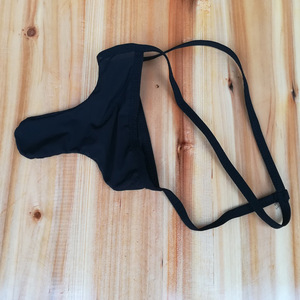 男士内裤冰丝枪筒丁字裤枪弹分离单丁分仓式jj套t裤双丁豹纹性感