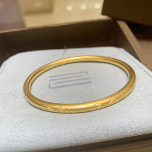 新款周大福国内专柜正品代购 传承祥云密口 黄金足金手镯f223000
