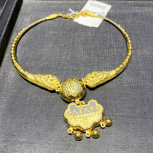 金项链黄金周大福儿童宝宝