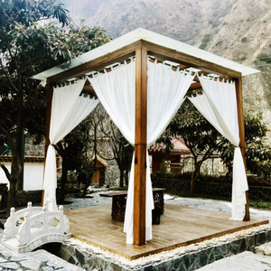 防水麻纱防雨面料定制东南亚户外凉亭亭子纱幔蚊帐防蚊装饰挡风水