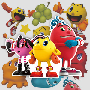 吃豆人卡通可爱行李箱笔记本电脑手机吉他滑板防水贴纸贴画