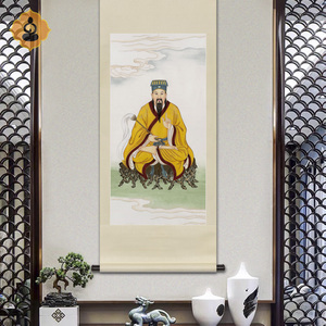 工笔道教神仙人物画黄大仙赤松仙子画像道场法会供奉中式卷轴挂画