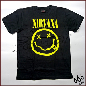 nirvana smile 泰版经典笑脸涅槃乐队潮流男女短袖t恤666摇滚店