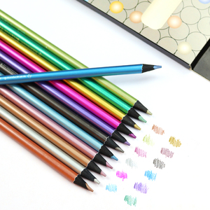 12色24色50色金属色彩色铅笔荧光色彩铅手绘画填色笔炫彩涂鸦画笔