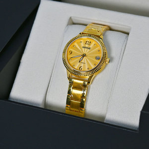 000人付款淘宝西普尼金表女纯金999正品黄金手表足金女士方形小金表