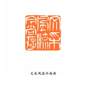 文采风流今尚存 齐白石单刀 白文 篆刻成品 闲章 青田石藏书印章